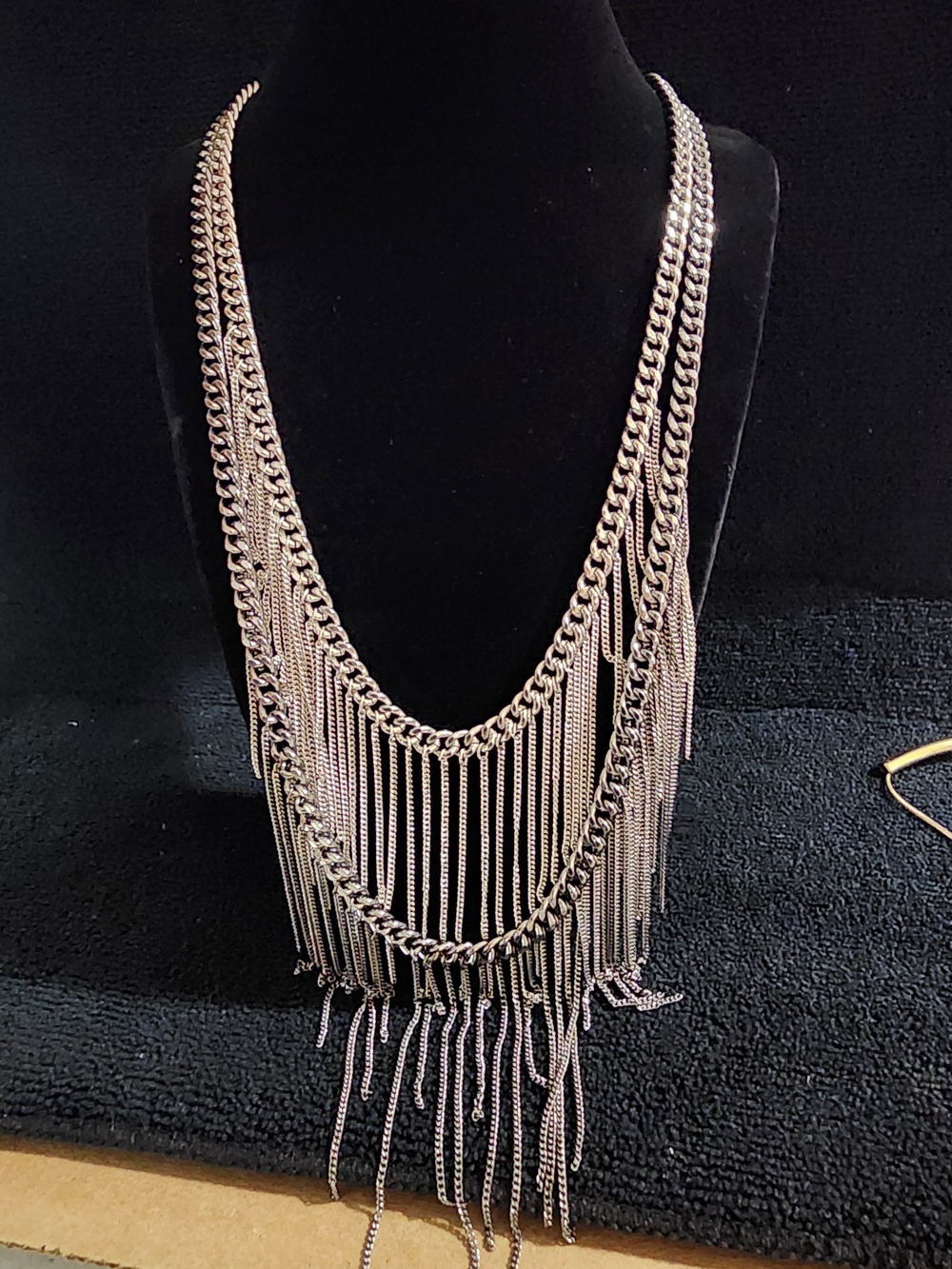 Simply Vera Wang Two-toned Silver Multi-Strand Fringe Necklace - Women Jewelry